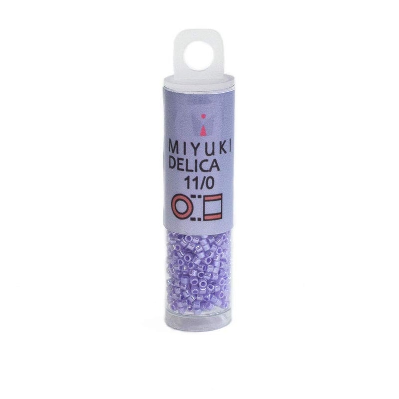 Miyuki Delica Beads, Lt Purple Ceylon - Image 3